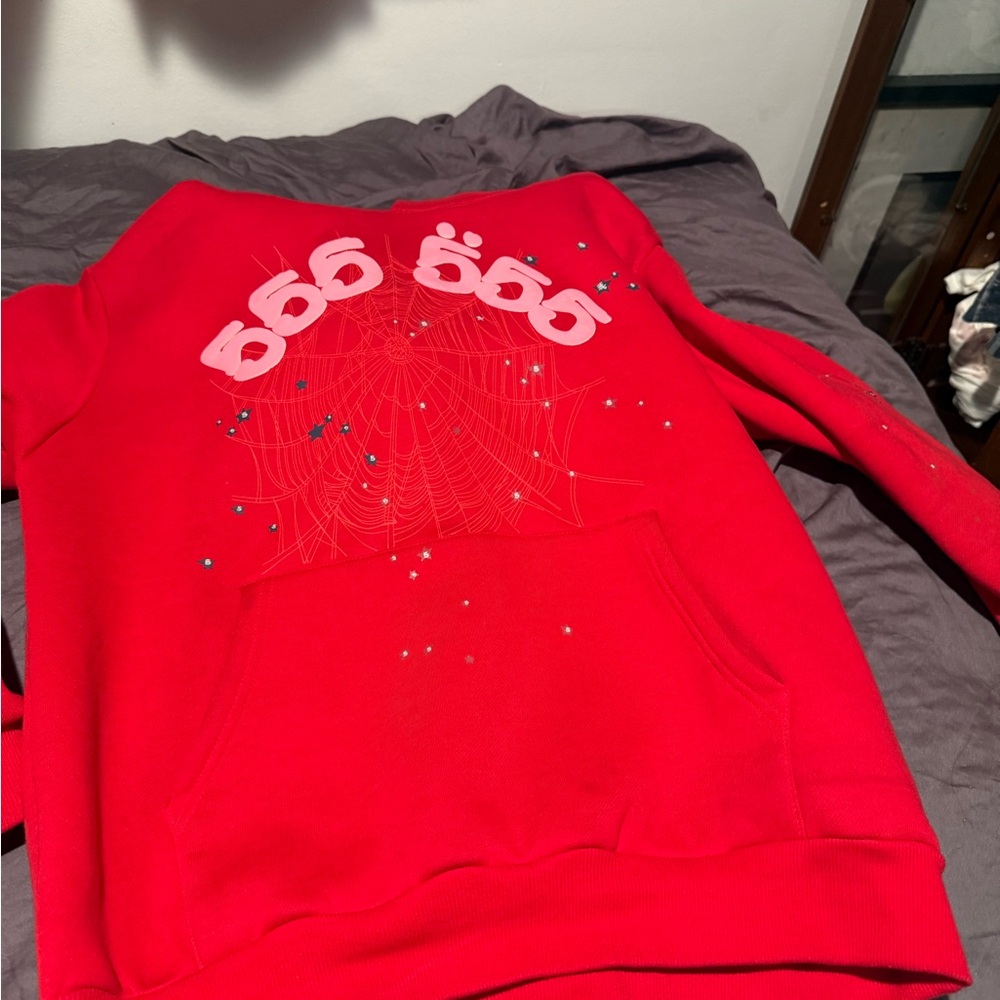 Sp5der Hoodie Red